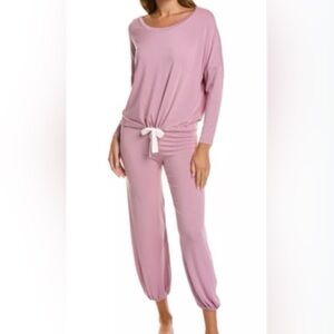 NWT HB By Hale Bob 2 Piece Mauve Pajama Set M Model Spandex Cool Soft Stretchy